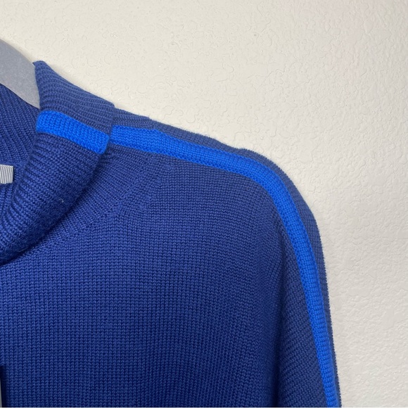 NWT G/Fore | MERINO WOOL CONTRAST STRIPE TURTLENECK SWEATER space - Picture 8 of 13